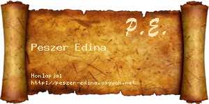Peszer Edina névjegykártya